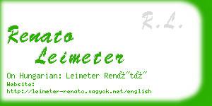 renato leimeter business card